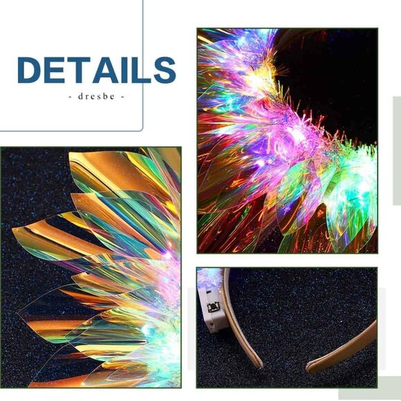 Light Up Headband LED Hair Accessory Flashing Party Crown for Women - Picture 6 of 6